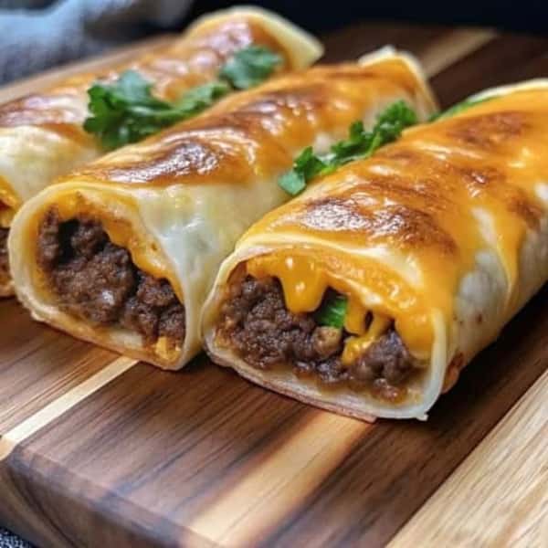 Garlic Butter Beef Cheeseburger Rollups