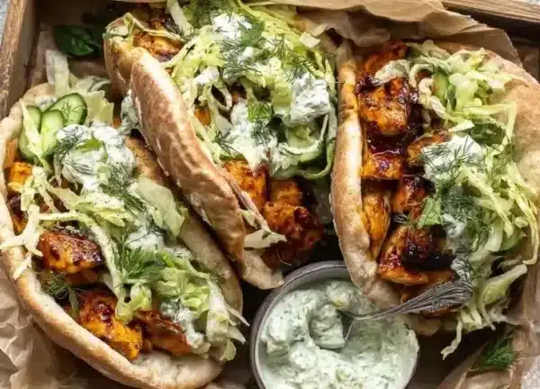 Sheet Pan Chicken Pitas with Herby Ranch