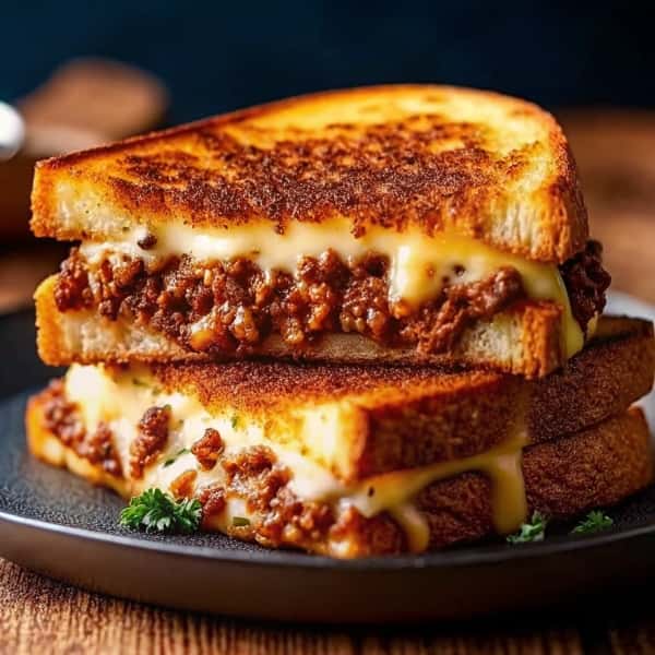 ground beef recipe, cheesy ground beef melt