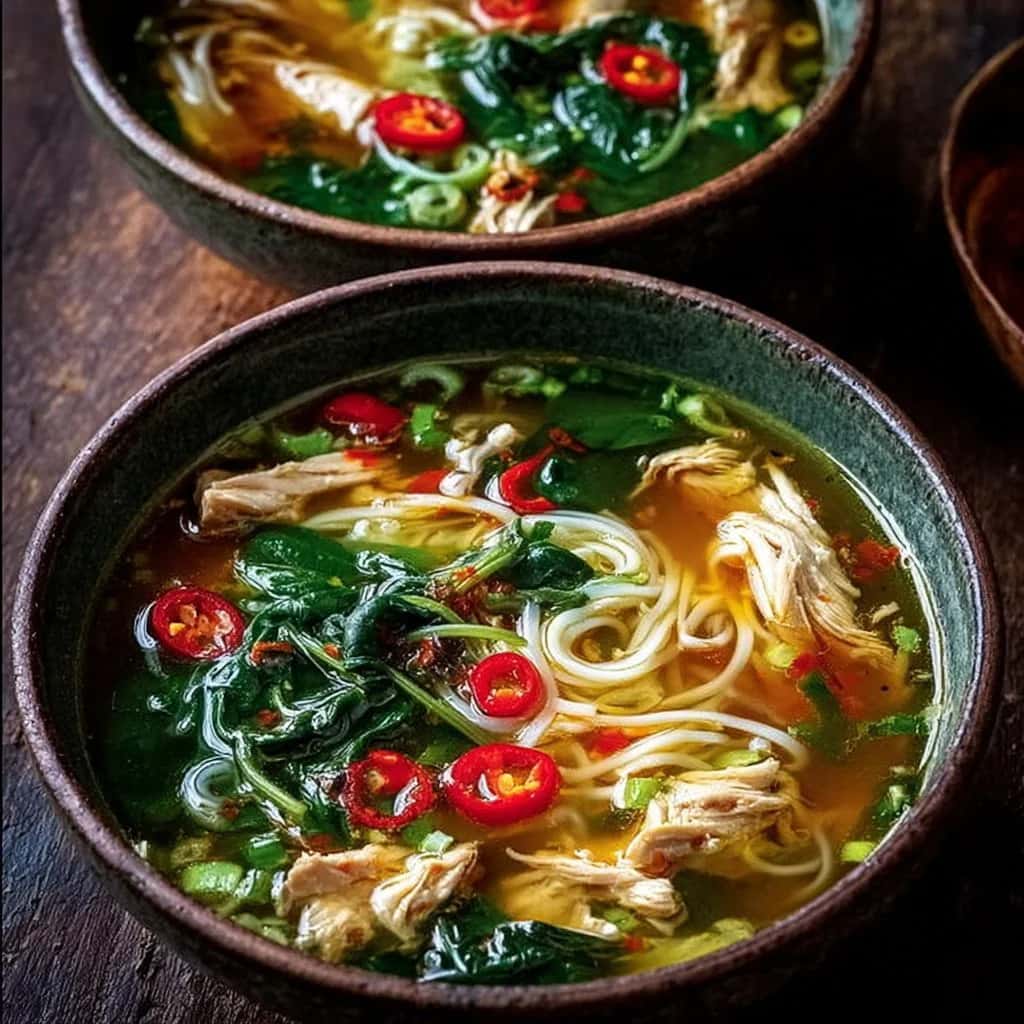 Ginger Garlic Chicken Noodle Soup