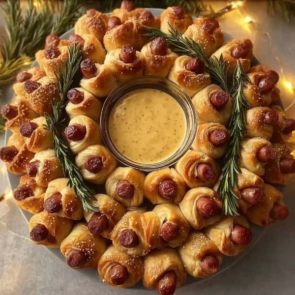 Holiday Pigs in a Blanket appetizer